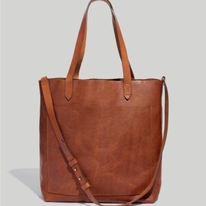 Madewell Medium Transport Tote Bag in English Saddle brown